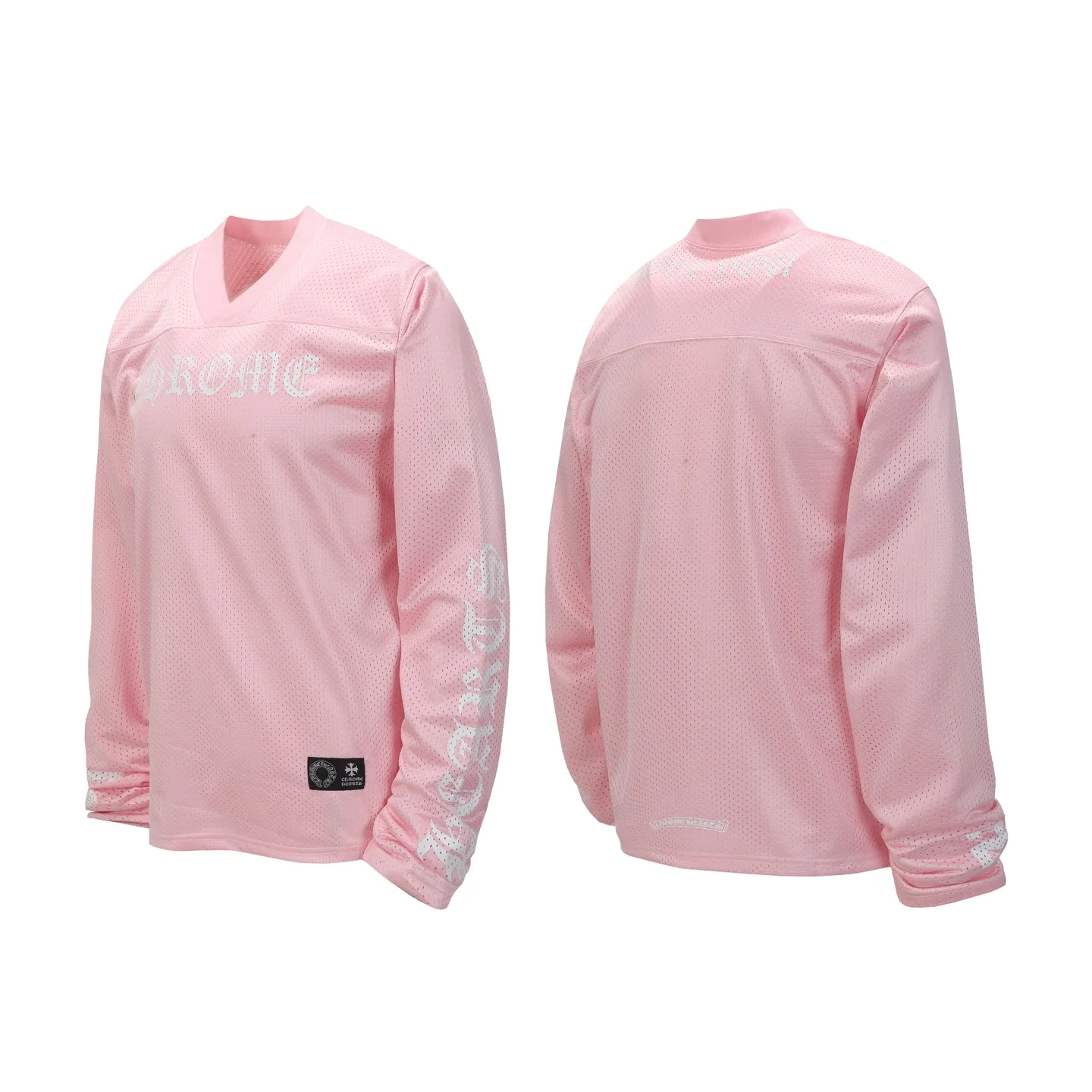 P190 Chrome Hearts CH Chrome Hearts popular Sanskrit printed mesh double-layer ice hockey jersey sports suit. Uses direct injection imported machine printing. Hardware and accessories are all ground and customized. Correct configuration. Black 2025 Chrome Hearts authentic packaging. 300 grams of custom-dyed mesh. Large version. Loose and stylish. Different from lower versions, slim and long version with upper body and hip stretch. 100% commitment: top quality. Not fast food. Highest version on the market. Top quality - different from ordinary versions on the market. If you care about quality, you should also respect the price. Absolutely 0 after-sales service and 0 return rate so far. It’s hard not to love the style - 300g mesh custom-dyed fabric - Correct high-density main mark, washed tag, hand-sewn